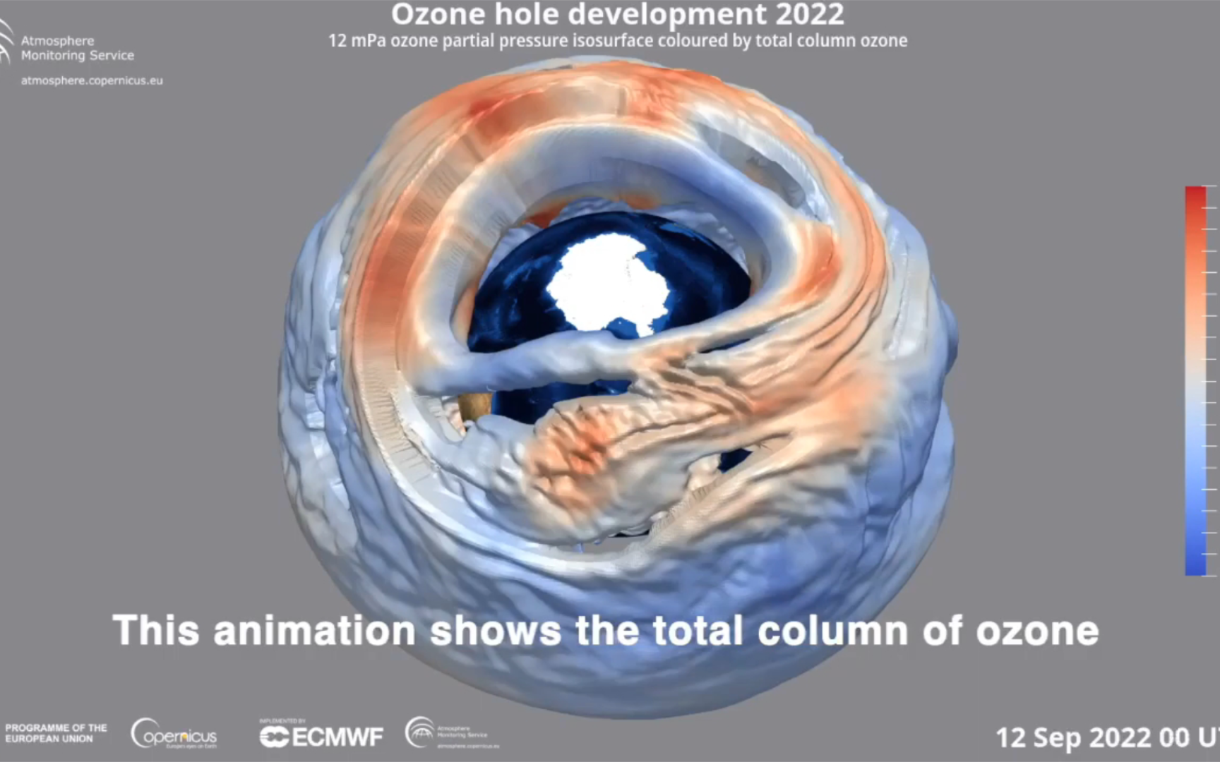 哥白尼大气监测服务数据显示,2022 年的臭氧空洞遵循了一种特殊的模式哔哩哔哩bilibili