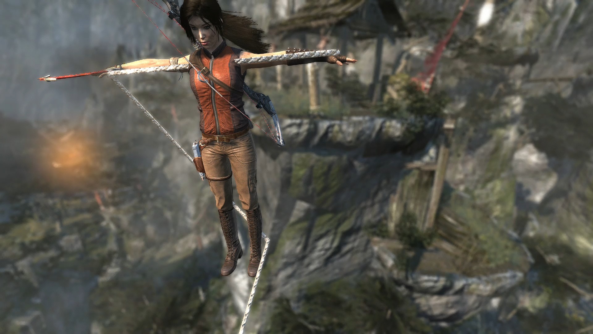 古墓丽影9,极少见的bug,太帅了!