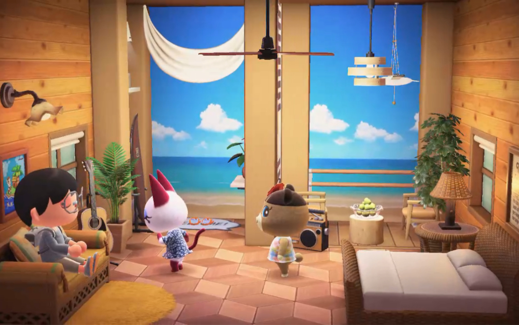 动物森友会 阿妹 岛民小屋装修 原木夏日度假小屋