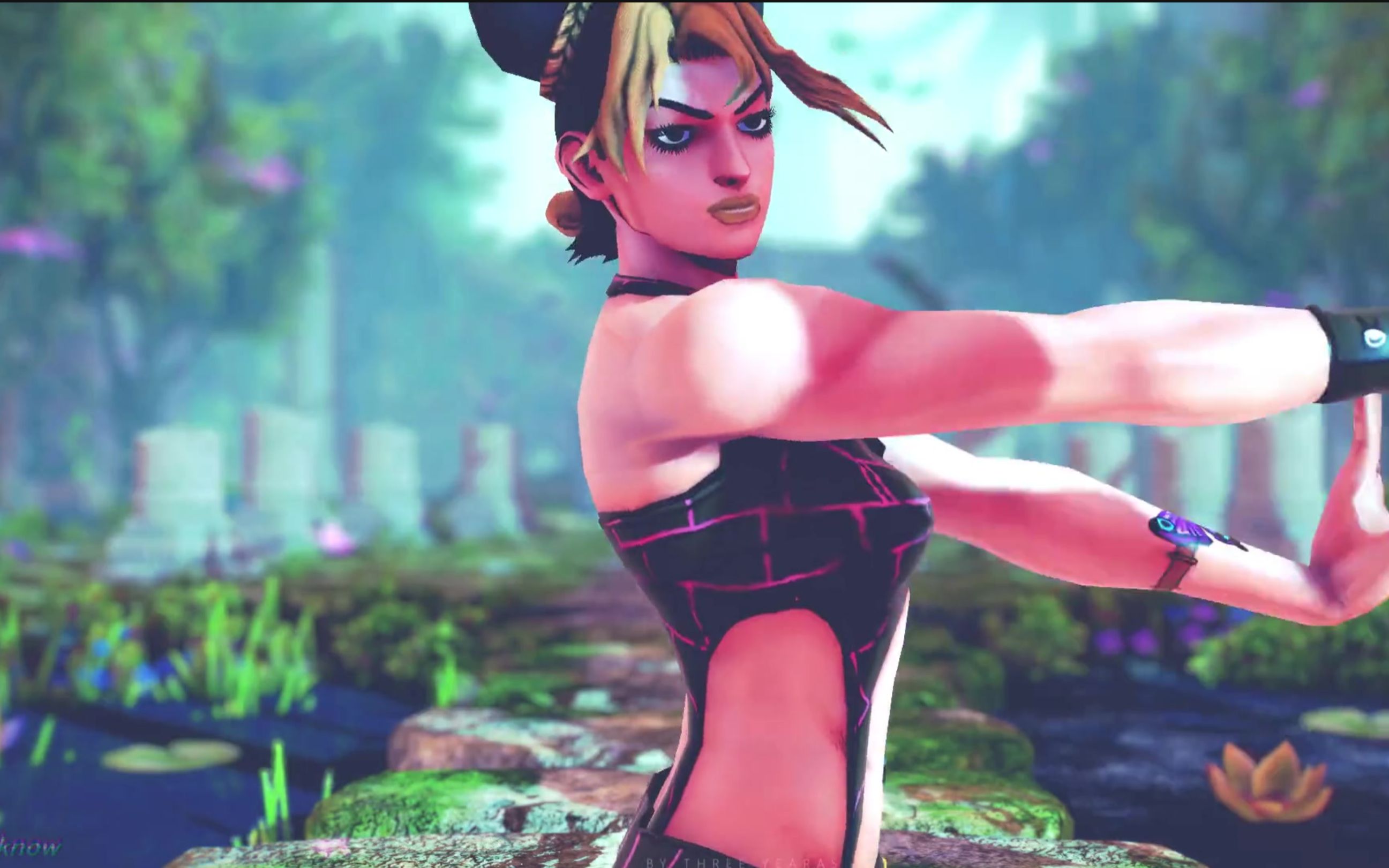 全面屏jojo的奇妙mmd徐伦x特里休whatislove问号舞