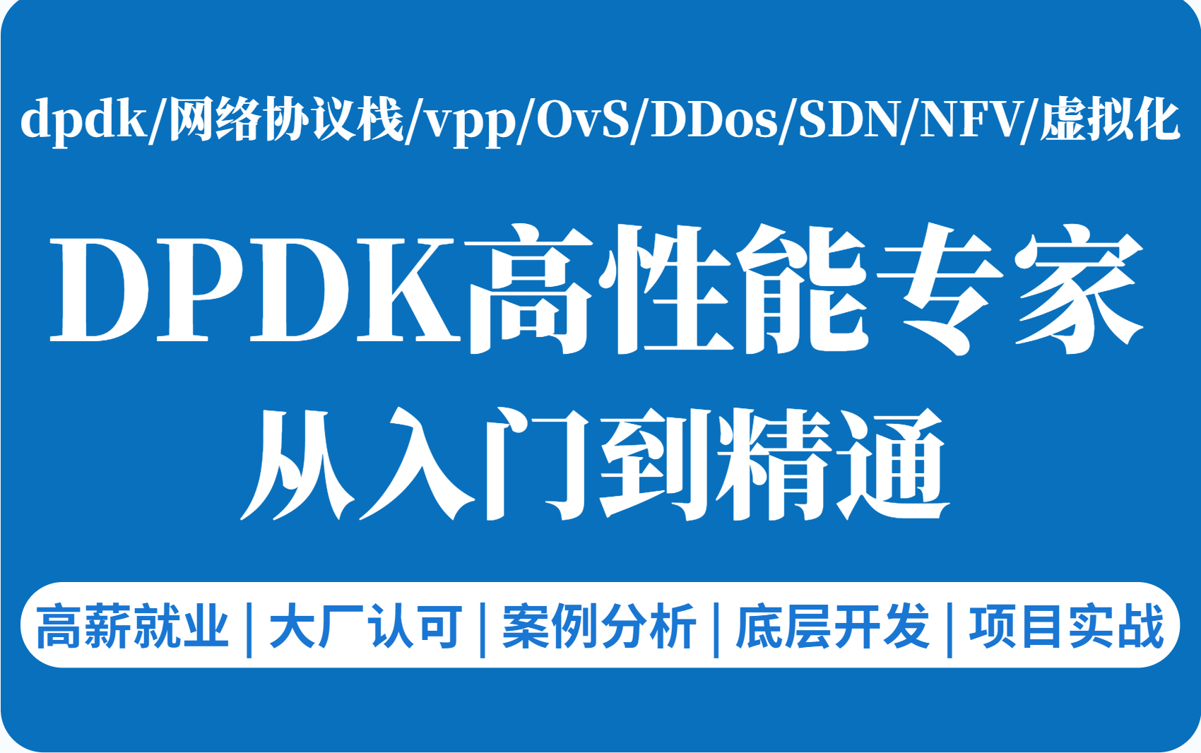 2023年最新DPDK入门到精通教程最新出炉!包含所有DPDK核心技术点(dpdk/网络协议栈/vpp/OvS/DDos/SDN/NFV/虚拟化)哔哩哔哩bilibili