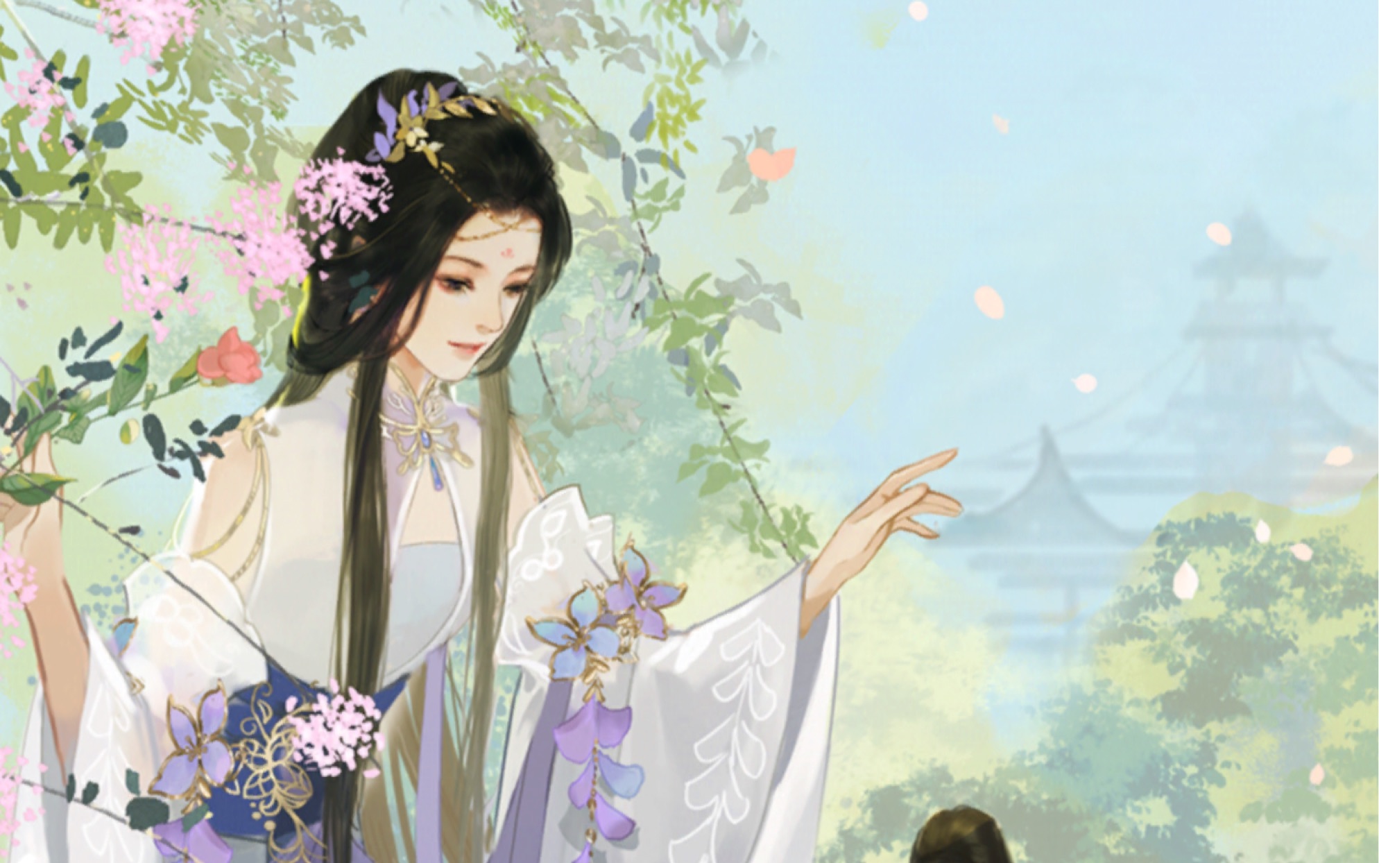 【遇见逆水寒】李师师七夕金风玉露限定天赐卡牌剧情 专属语音:花艺