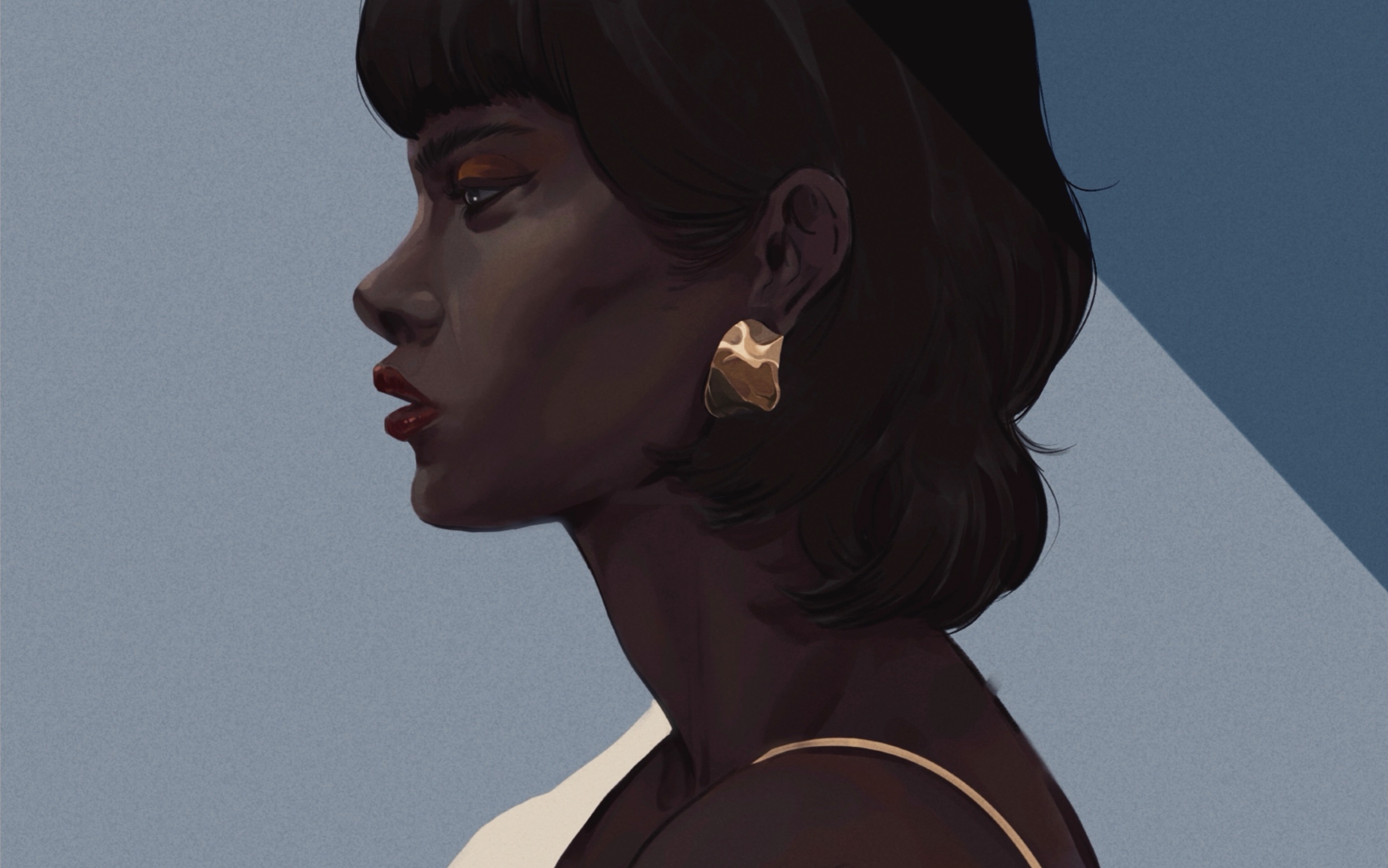 【procreate】练习-画一个漂亮黑妹_哔哩哔哩 (゜-゜)つロ 干杯~-bili