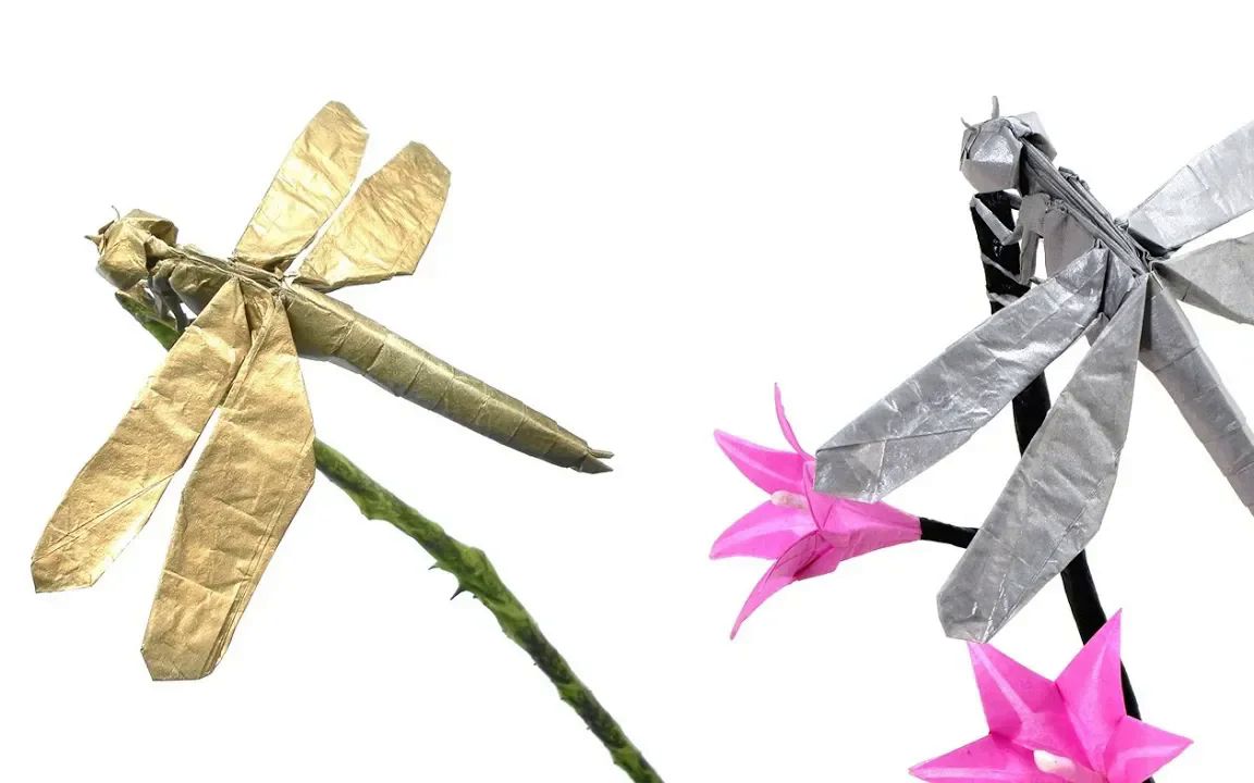 【mariano zavala】蜻蜓折纸教程origami dragonfly time lapse