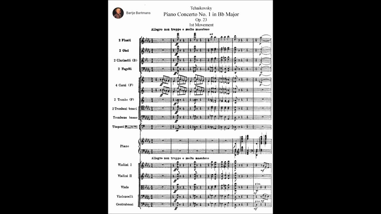 tchaikovsky piano concerto no. 1, op. 23 (1875)