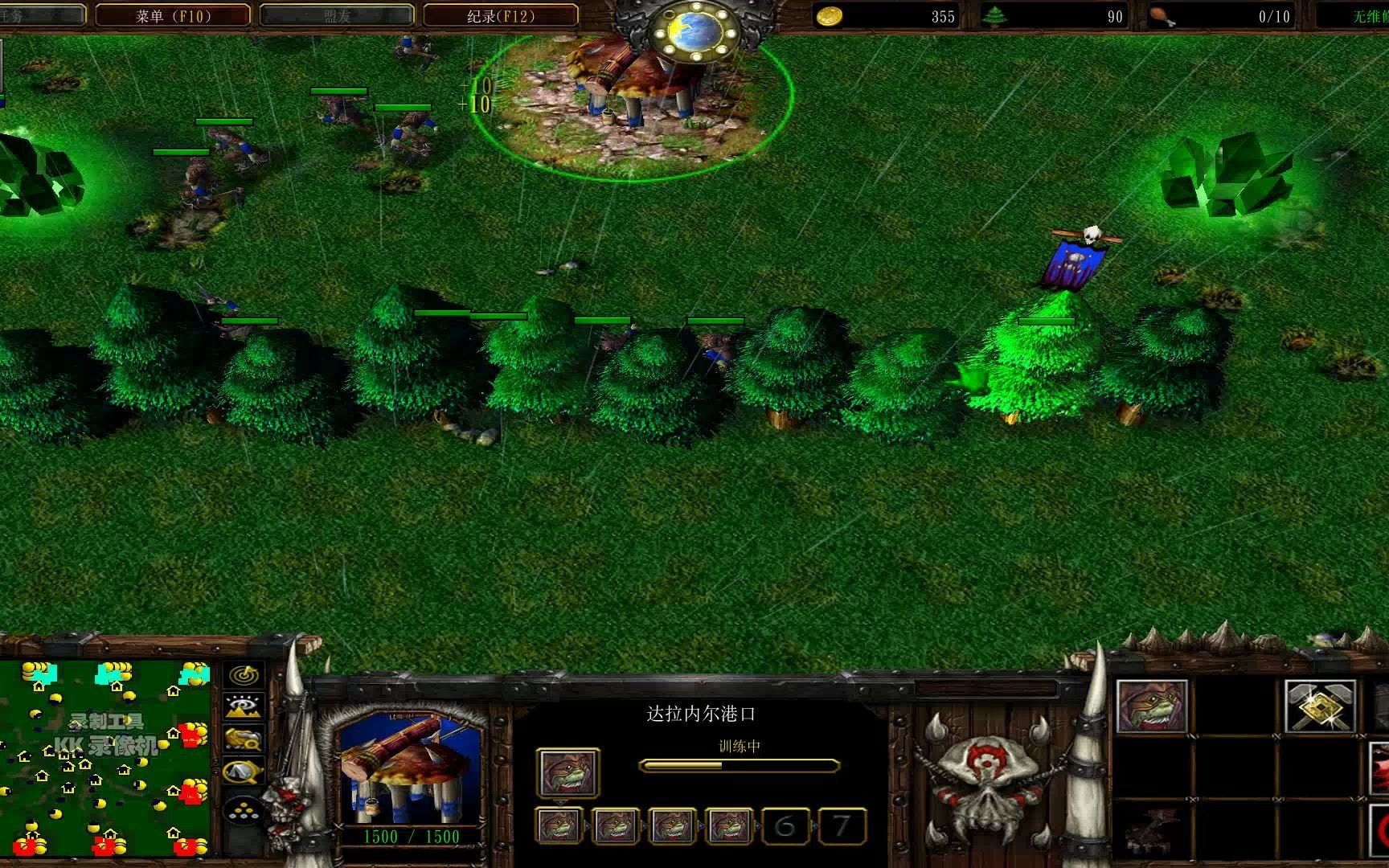 魔兽争霸多族达拉内尔这个玩意没有空中但是这些大生物挺强啊