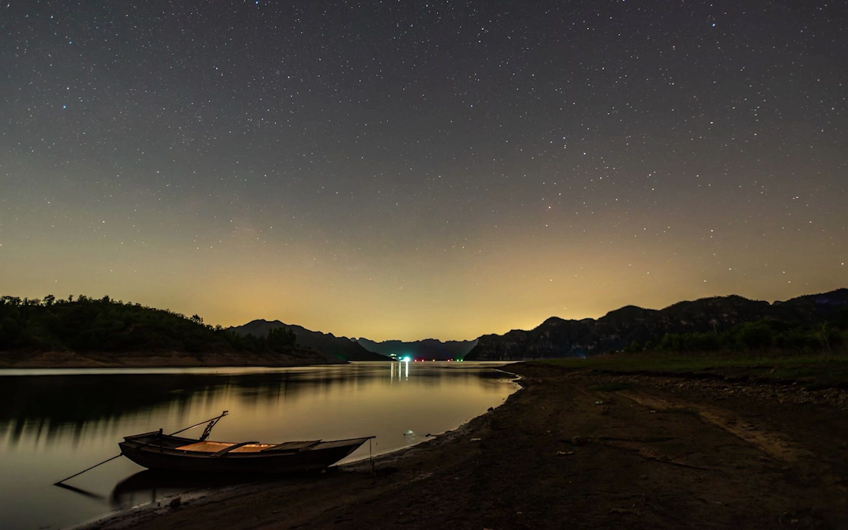 易水湖畔星空美