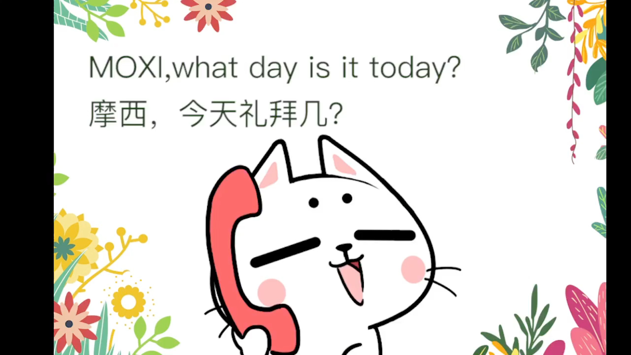 今天我们来学习礼拜二的英文哦,跟着摩西学英语啦!