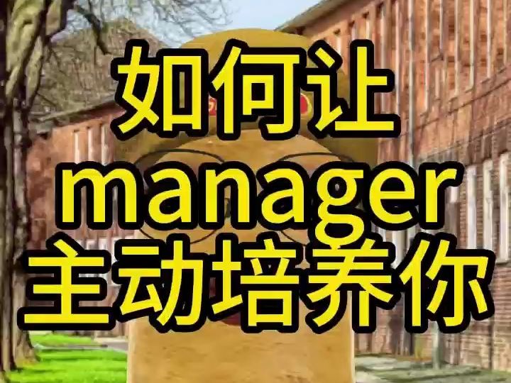 如何让manager主动培养你哔哩哔哩bilibili