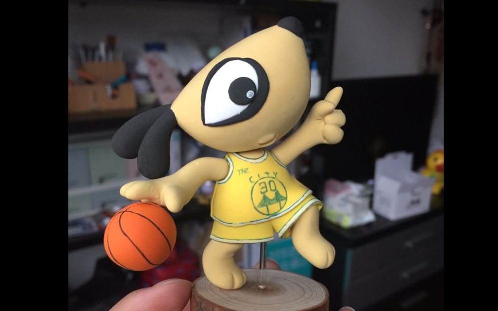 【超轻粘土】7分钟学做穿球衣的刀刀狗