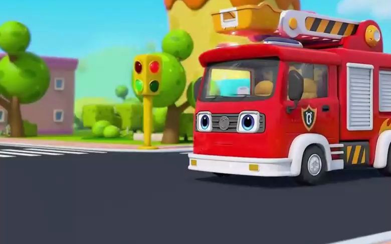 宝宝巴士:森林着了好大的火啊,森林消防队马上到达,大家别担心