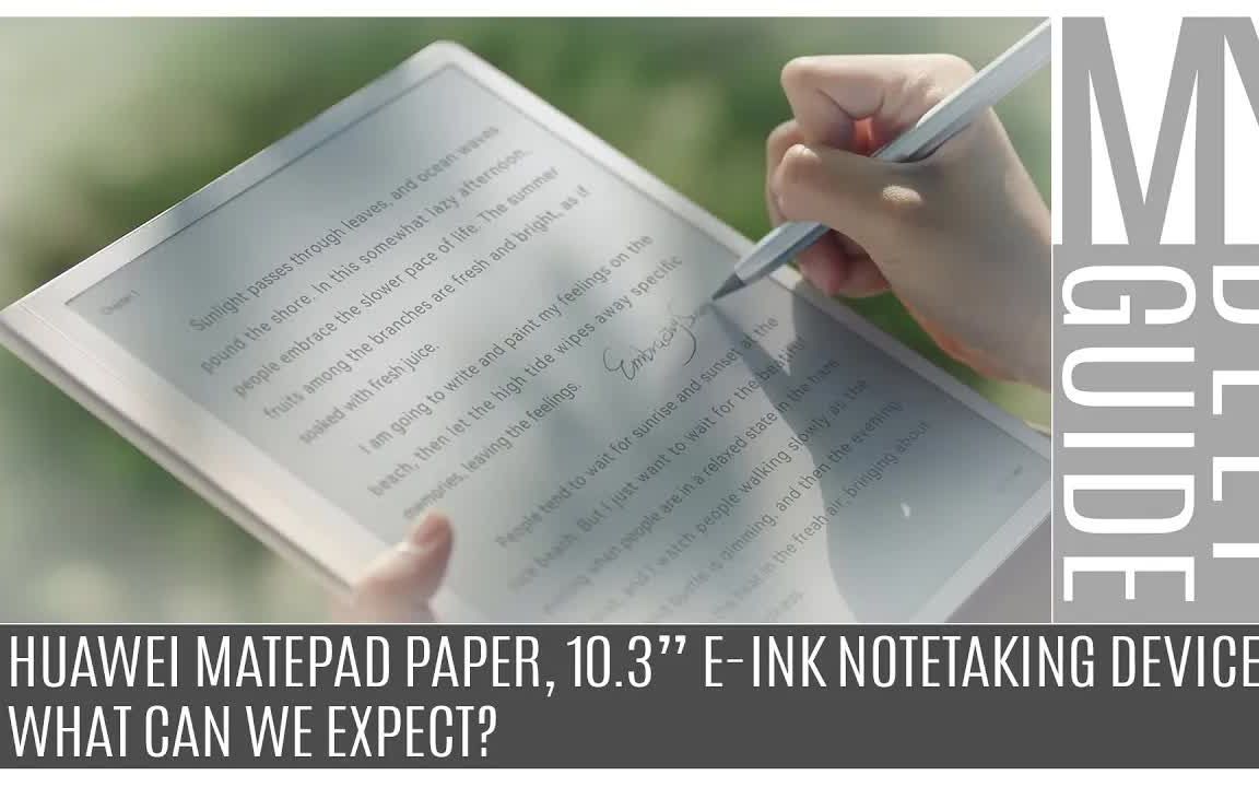 [图]Huawei MatePad Paper 10.3 E-Ink Notetaking Device, What Can We Expect？