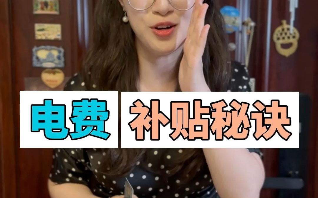 交电费时电费补贴你领了吗?哔哩哔哩bilibili