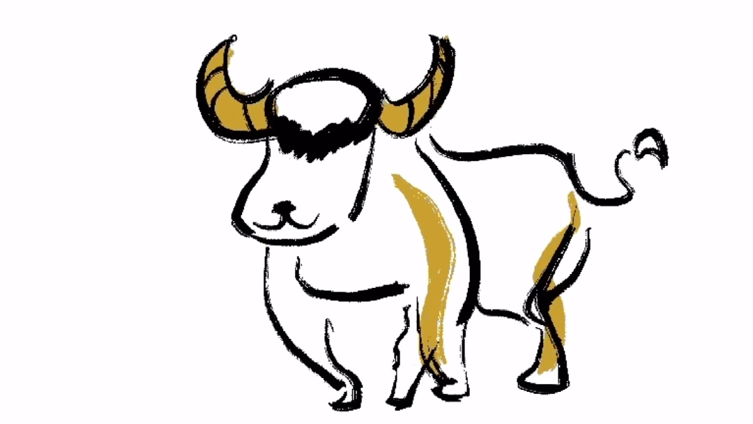 【procreate绘画】《十二生肖》水墨风 潮流元素海报——牛