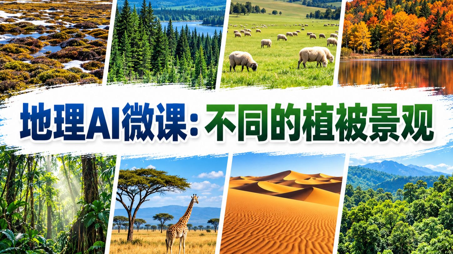 AI地理微课：不同的植被景观