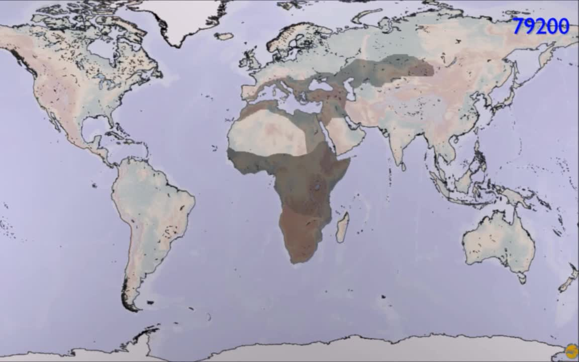 【历史地图】美国自然历史博物馆 智人全球迁徙图哔哩哔哩bilibili