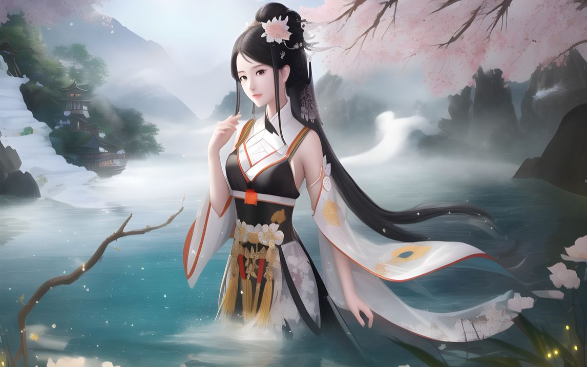 ai绘图:【竖屏】古装少女温婉动人!