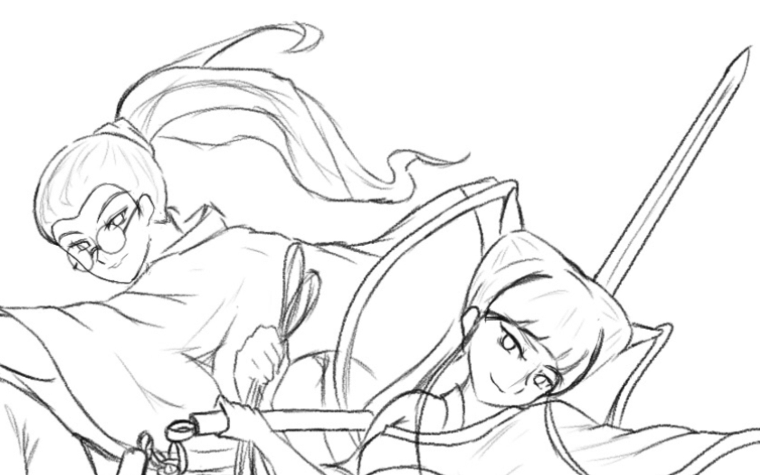 medibang童年滤镜版中华小子线稿部分