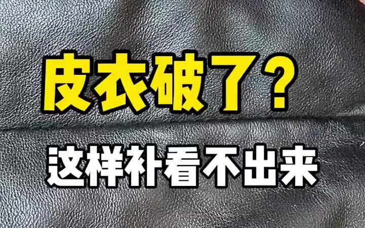 皮衣破洞这样补,效果最好,你学会了吗?哔哩哔哩bilibili