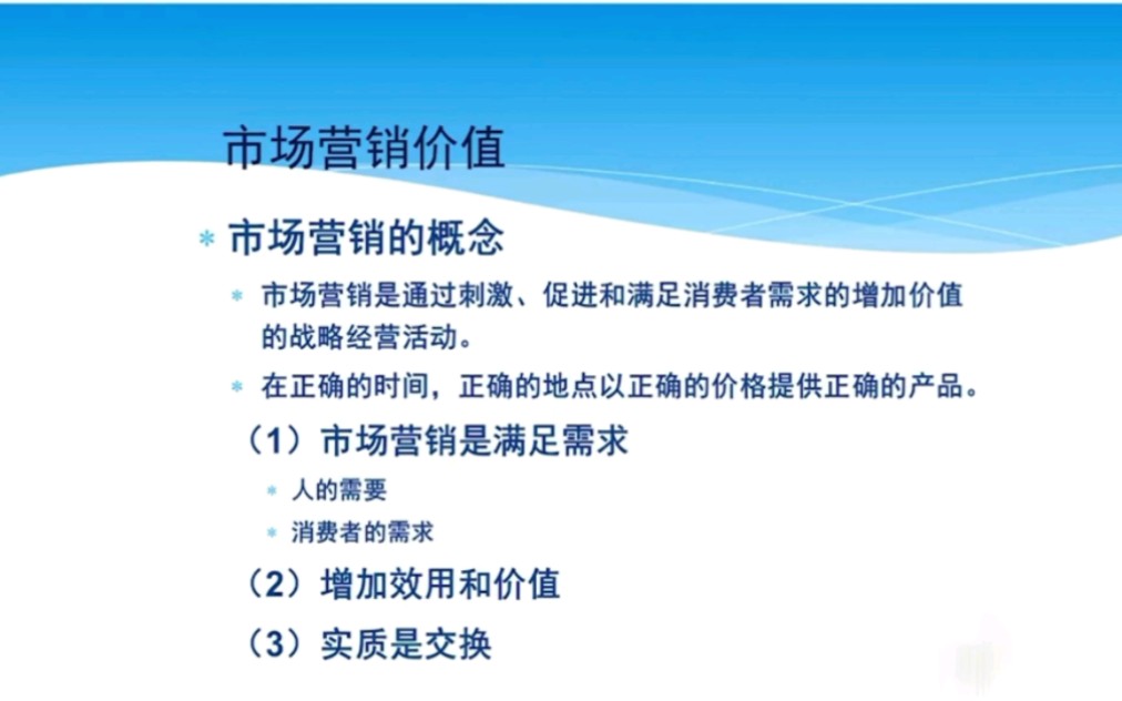 自考商务管理专业00809《市场营销二》:市场营销的价值哔哩哔哩bilibili