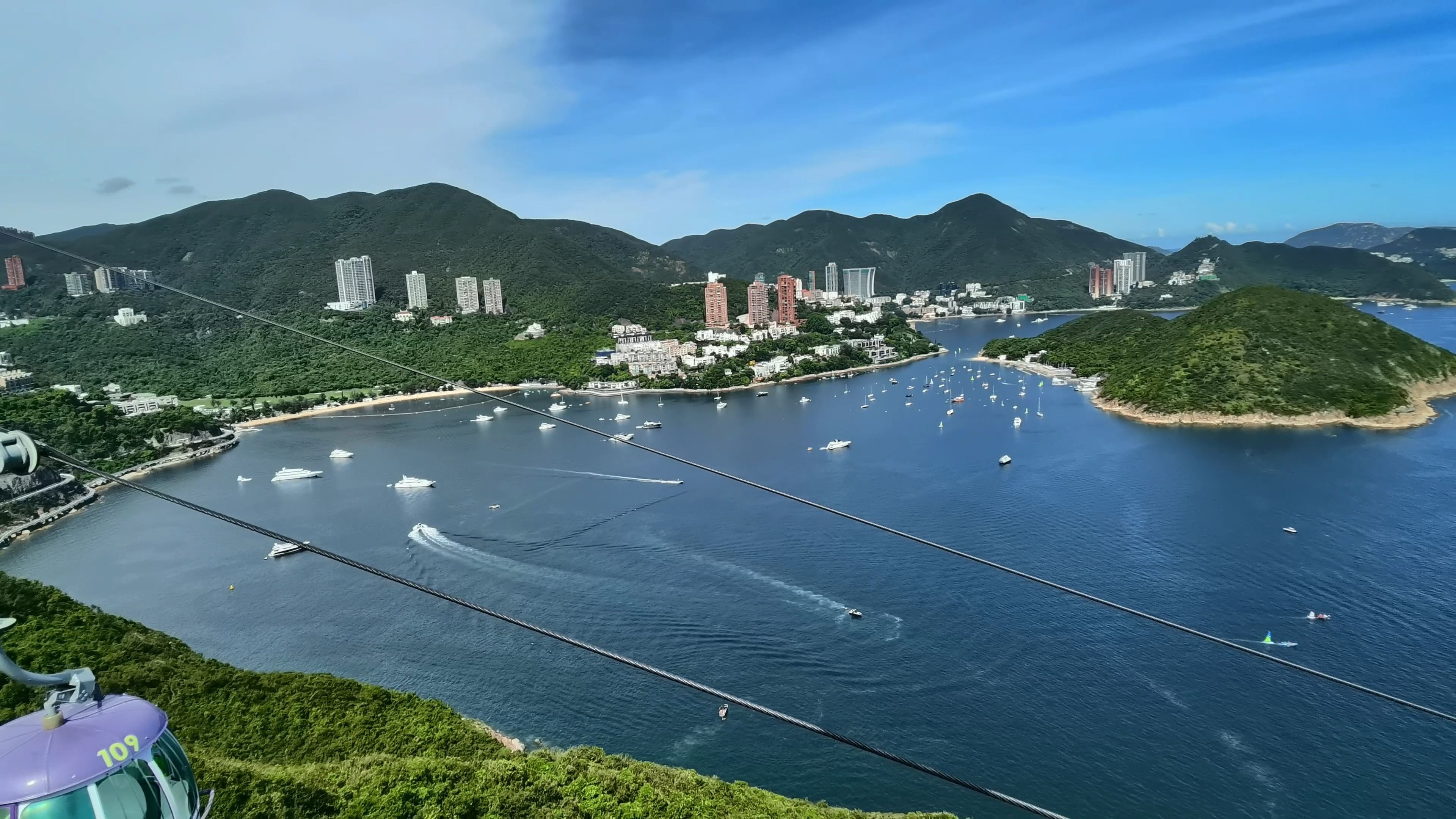 香港海洋公园缆车风景实拍