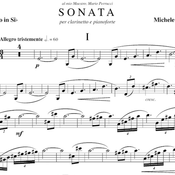 M.MANGANI Sonata per clarinetto e pianoforte Corrado