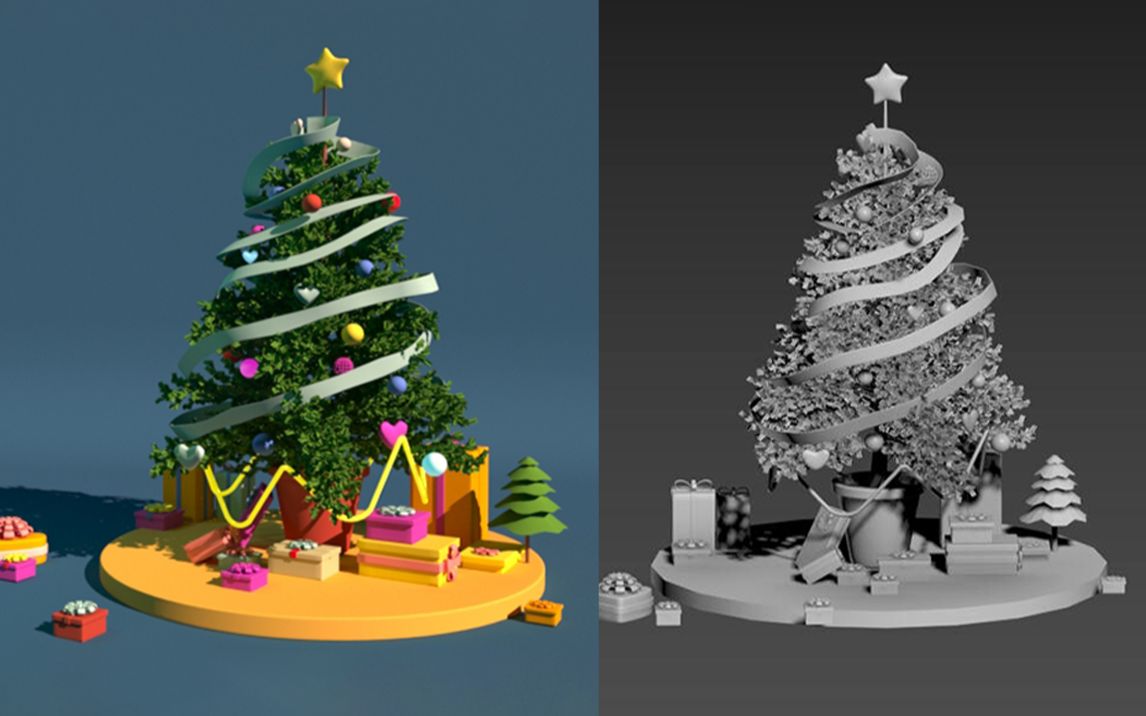 【3dmax建模】圣诞树模型制作,赶快做一棵圣诞树送给重要的人吧!