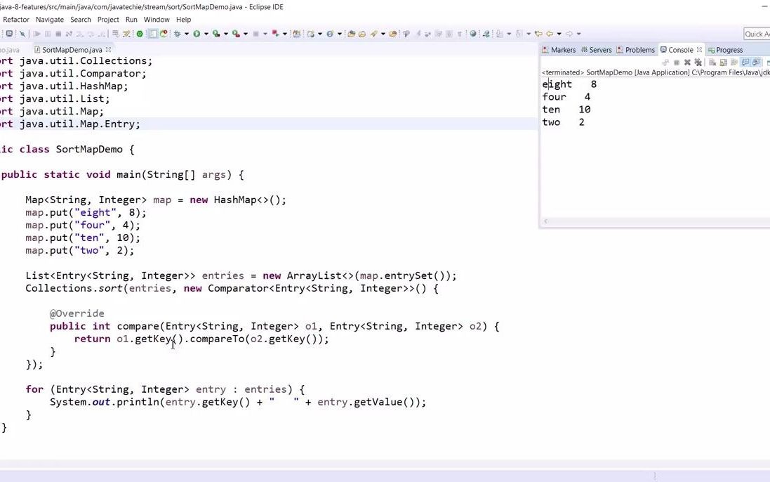 Java 8 Stream  How to Sort a Map using lambda  Example  Java Techie哔哩哔哩bilibili