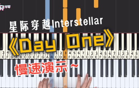 [图]【钢琴】《Day One》星际穿越 (Interstellar) C调简化版慢速演示