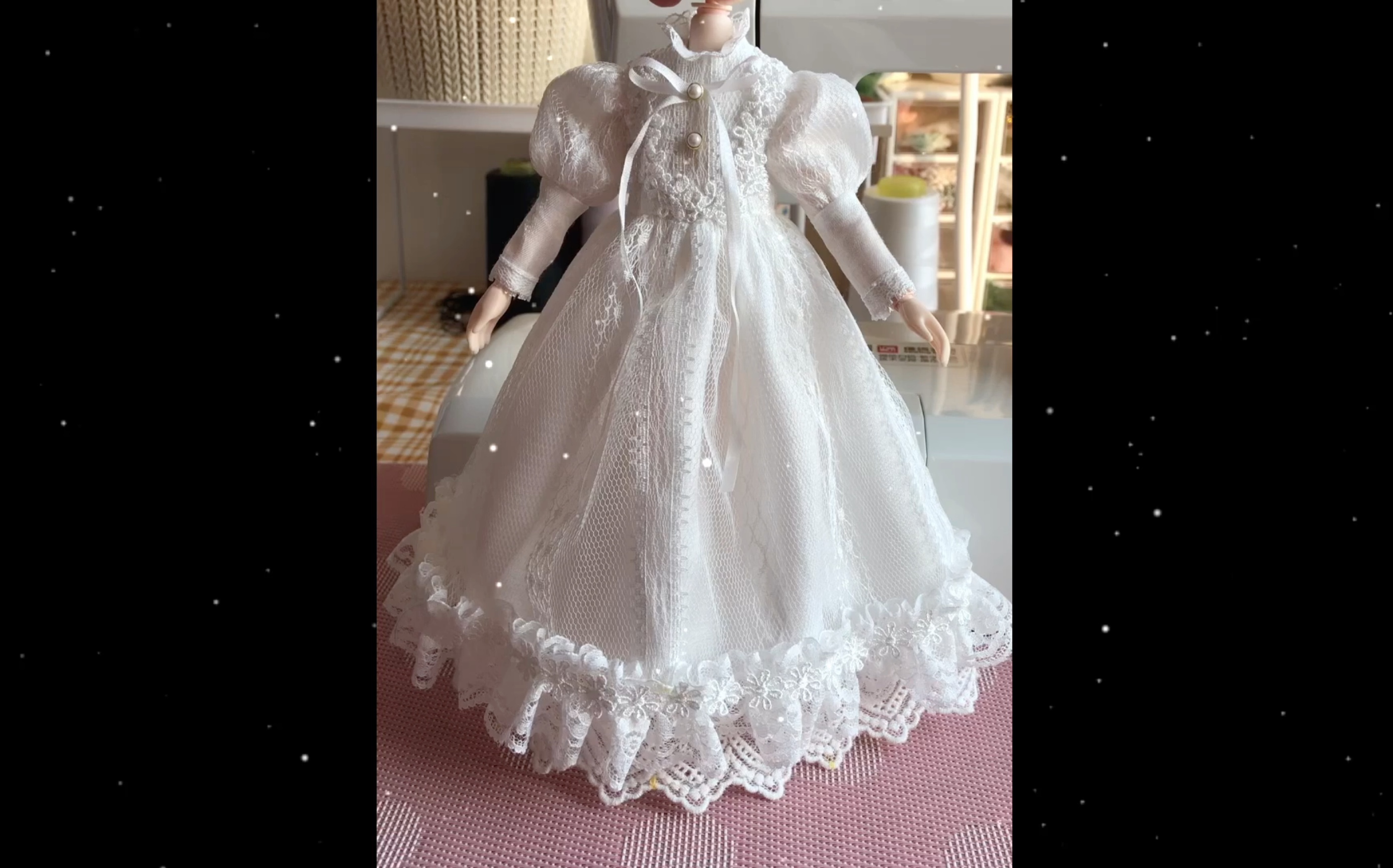 bjd娃衣制作分享,blythe小布连衣裙之裙子部分