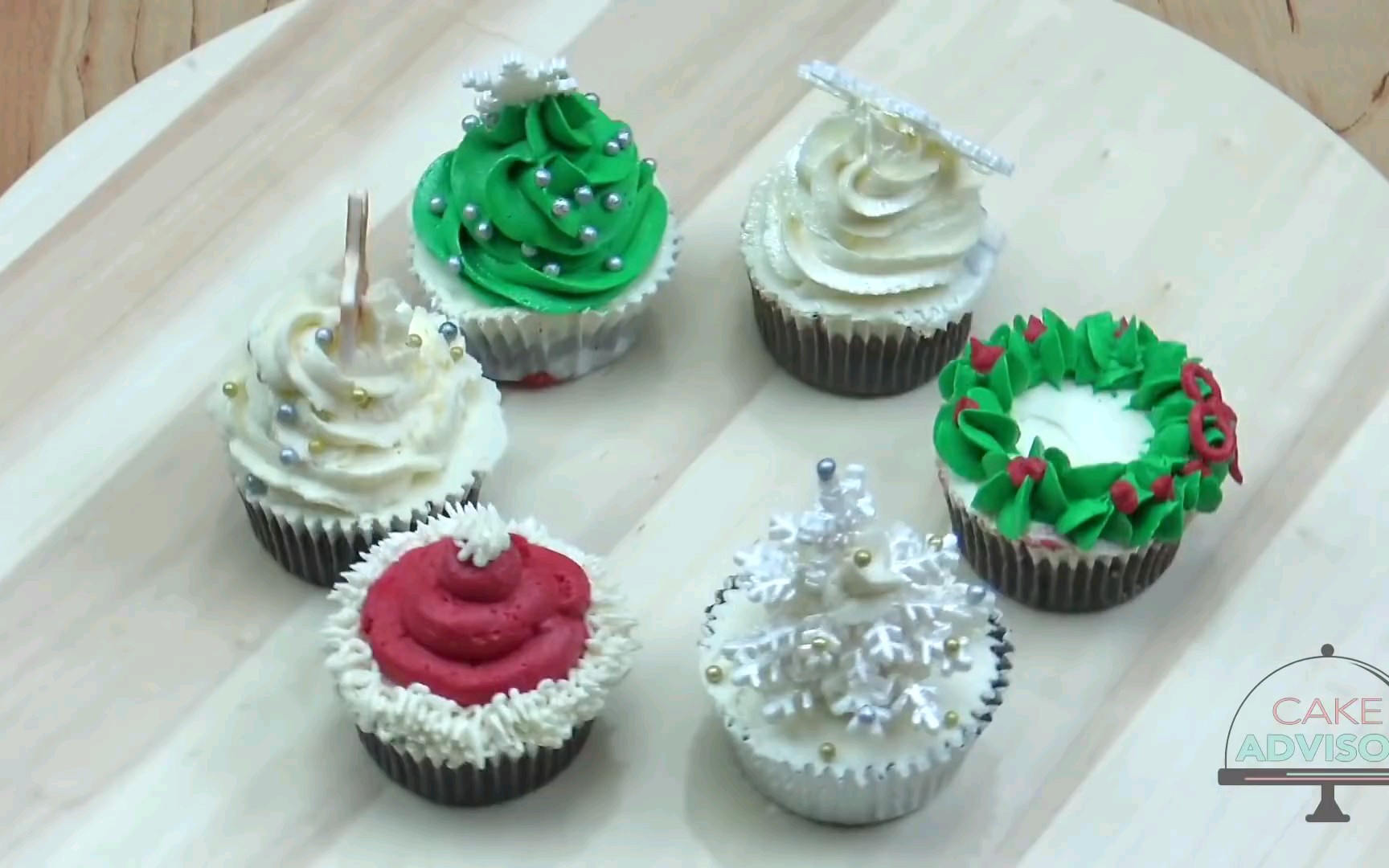 【蛋糕教学】圣诞蛋糕做法教学How to make Christmas cupcake(1080PHD)哔哩哔哩bilibili