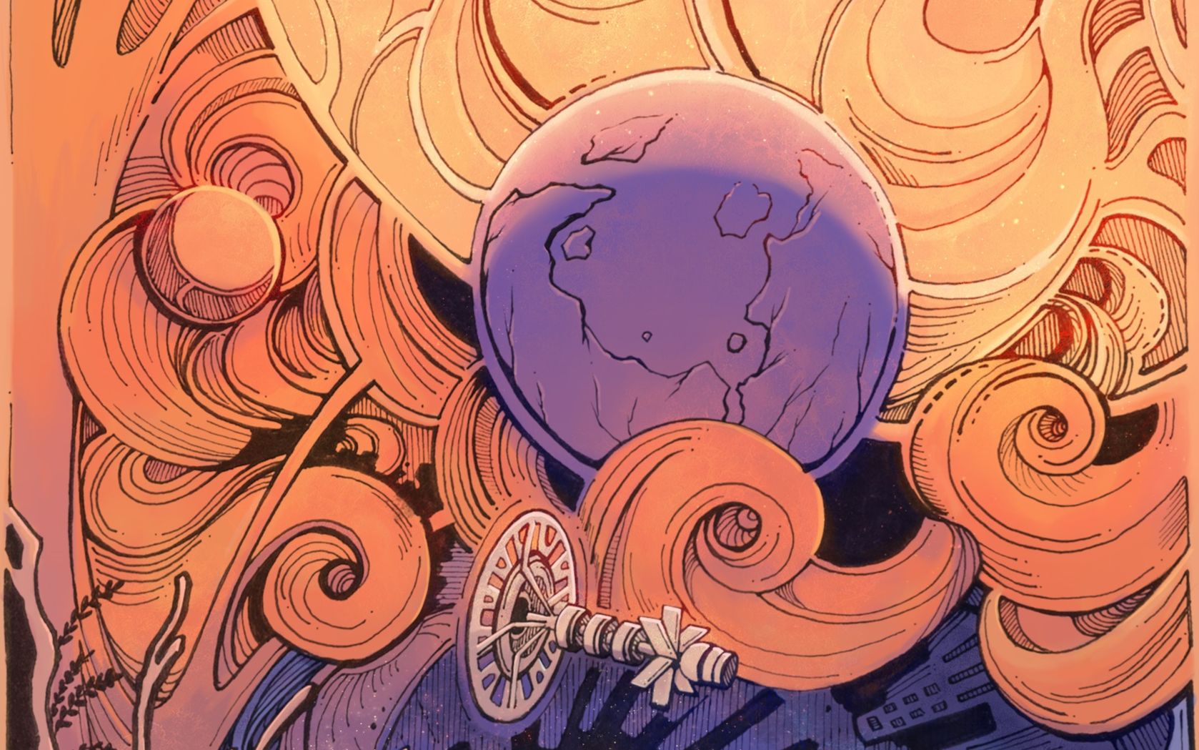 【流浪地球衍生创作】绘画过程——啊,地球,我的流浪地球
