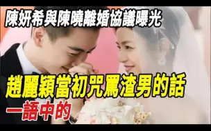 Download Video: 陈妍希“底裤被扒光”，与陈晓离婚协议曝光！赵丽颖当初咒骂渣男的话一语中的！