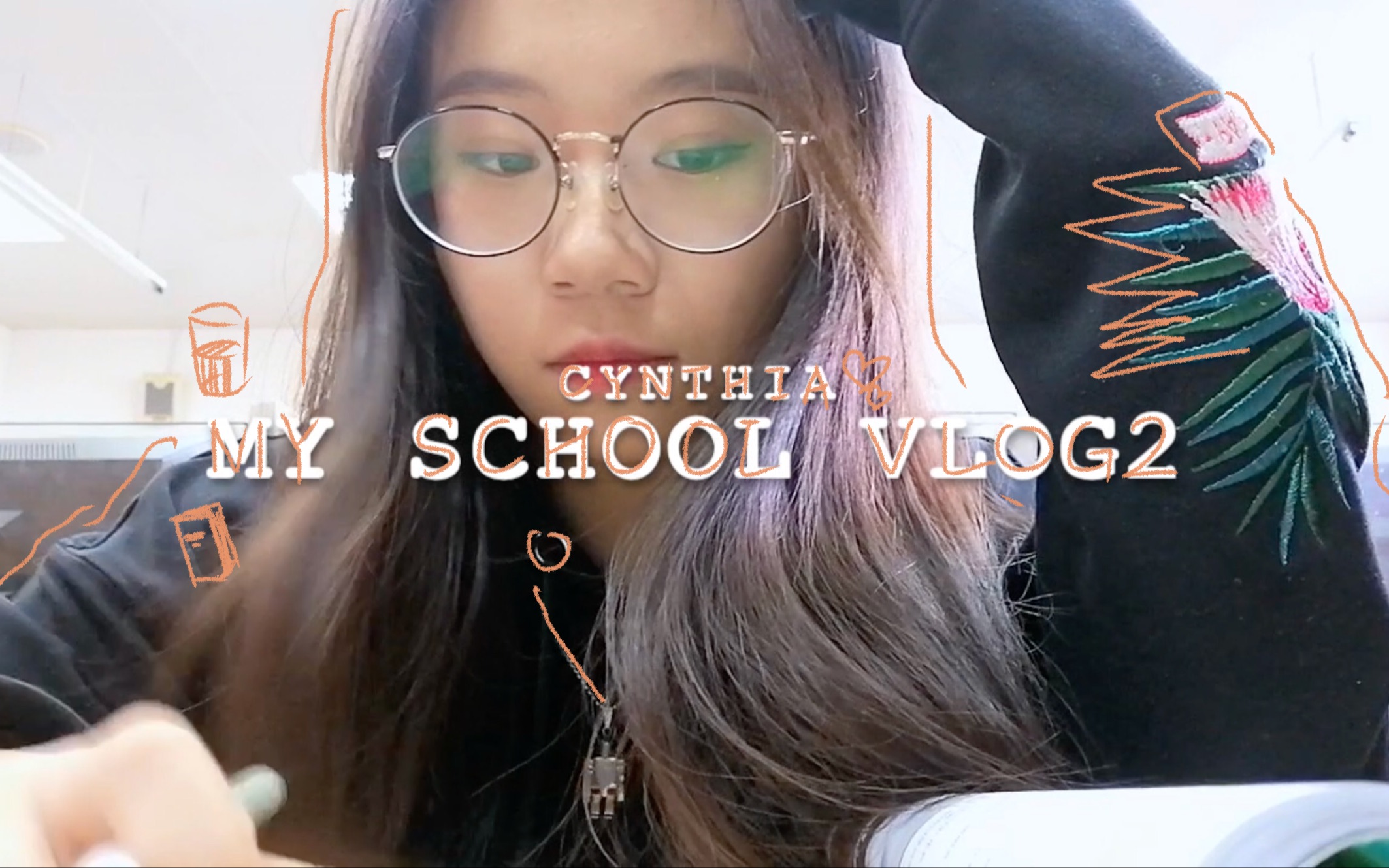 [图]Cynthia🌙my school vlog2/上课/早八/同学过生日/工作/读书人的快乐👌🏼