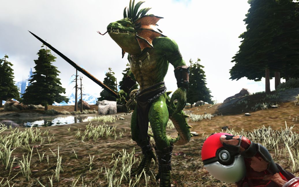 方舟生存进化:瓦尔盖罗 57 抓到超帅气狮鹫和蜥蜴博士