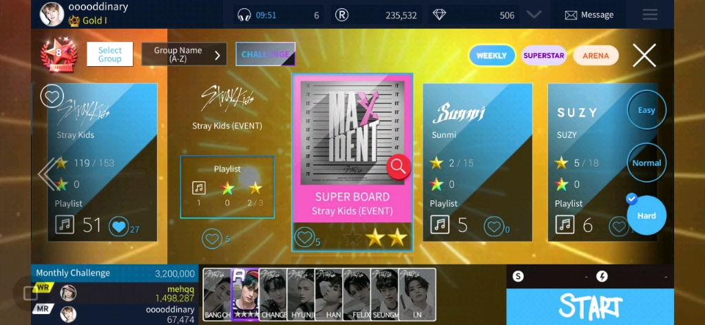 [图]【SuperStar JYP】Stray Kids SUPER BOARD Hard（miss两个版）难打的迷曲又多了一首啊啊啊啊啊啊啊啊