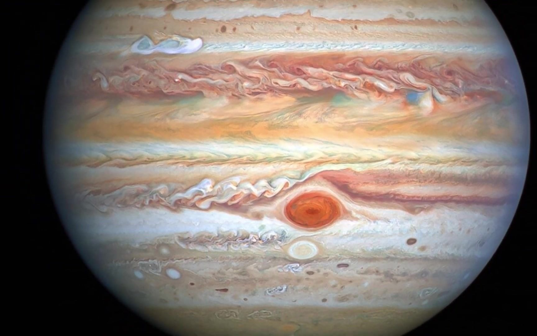 2020最新哈勃望远镜超清晰の木星风暴影像!