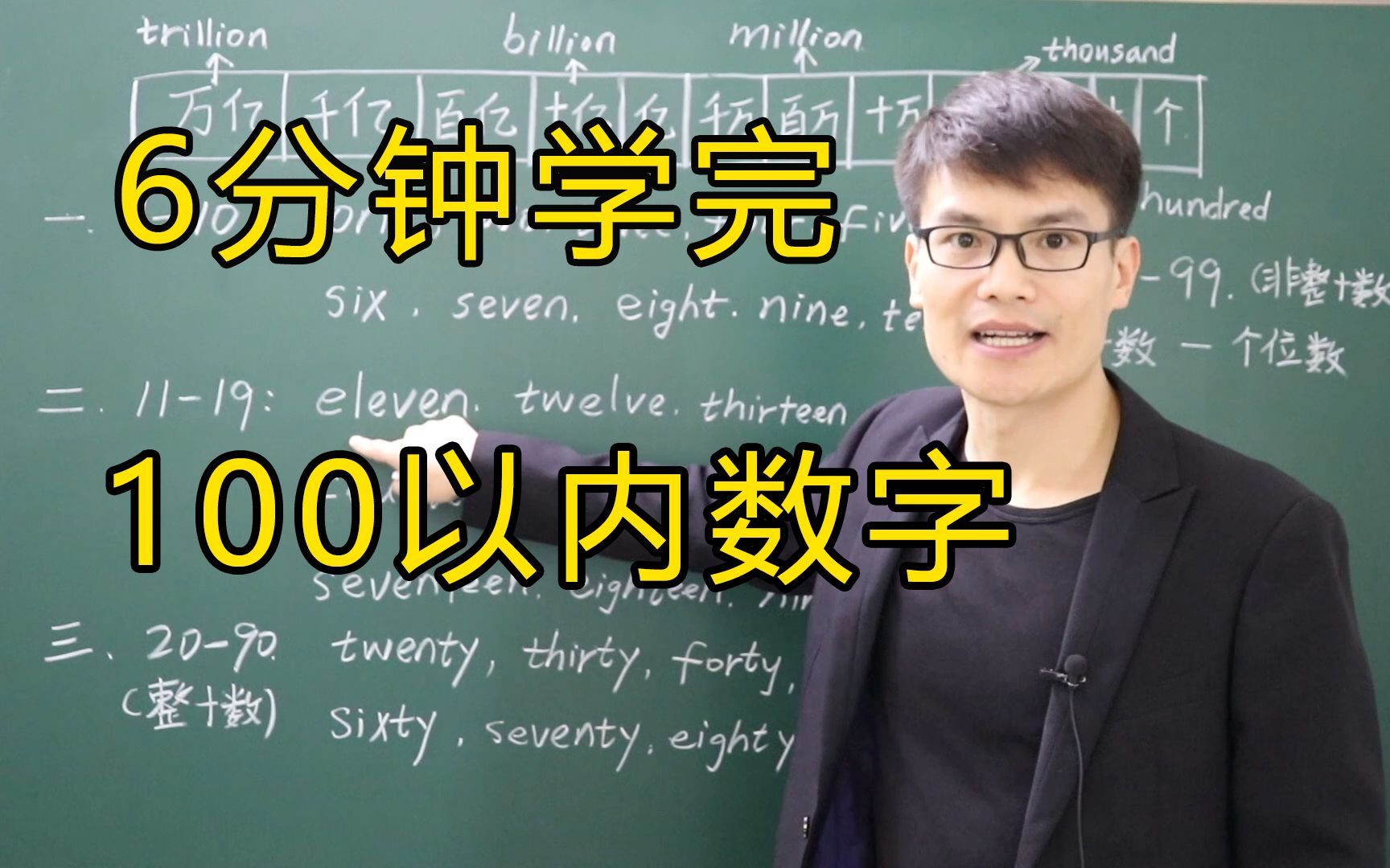 [图]6分钟学完100以内的数字，确保数字都说对， #英语数词