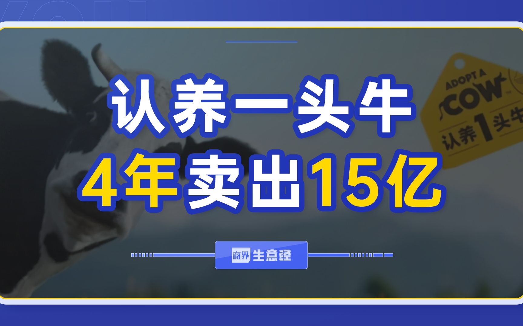 让用户认养一头牛,4年卖出15亿哔哩哔哩bilibili