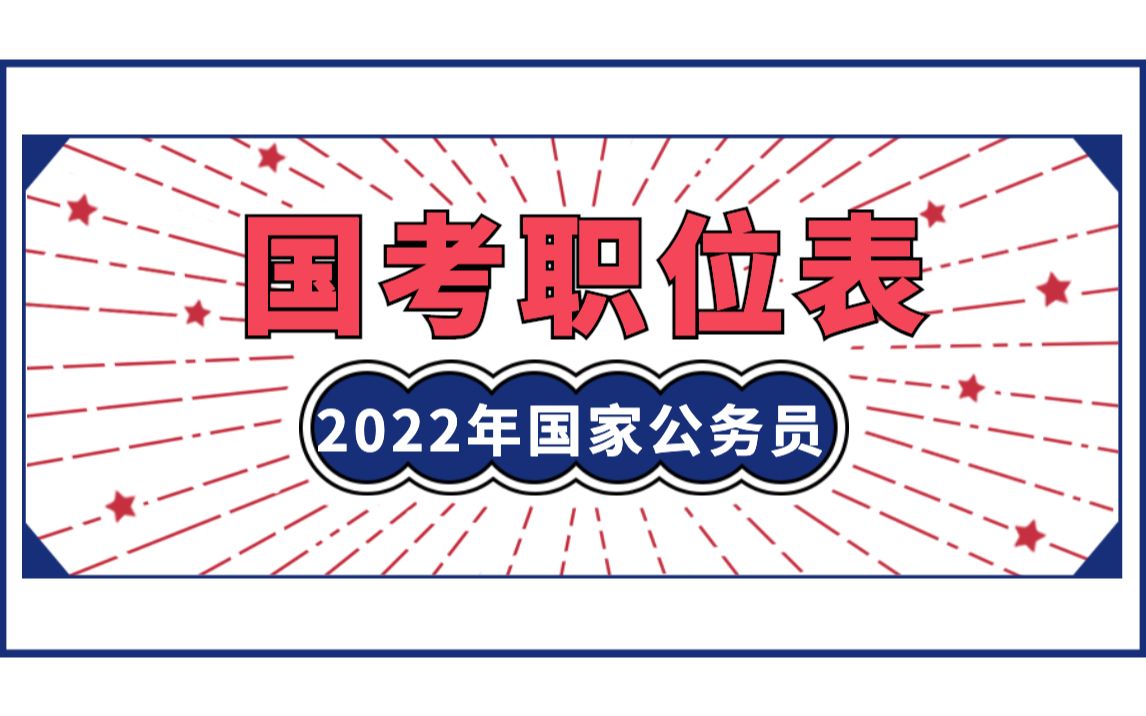 2022年的国考职位表,解释一下四个子表格的区别,说明一下表头,还有如何筛选岗位哔哩哔哩bilibili