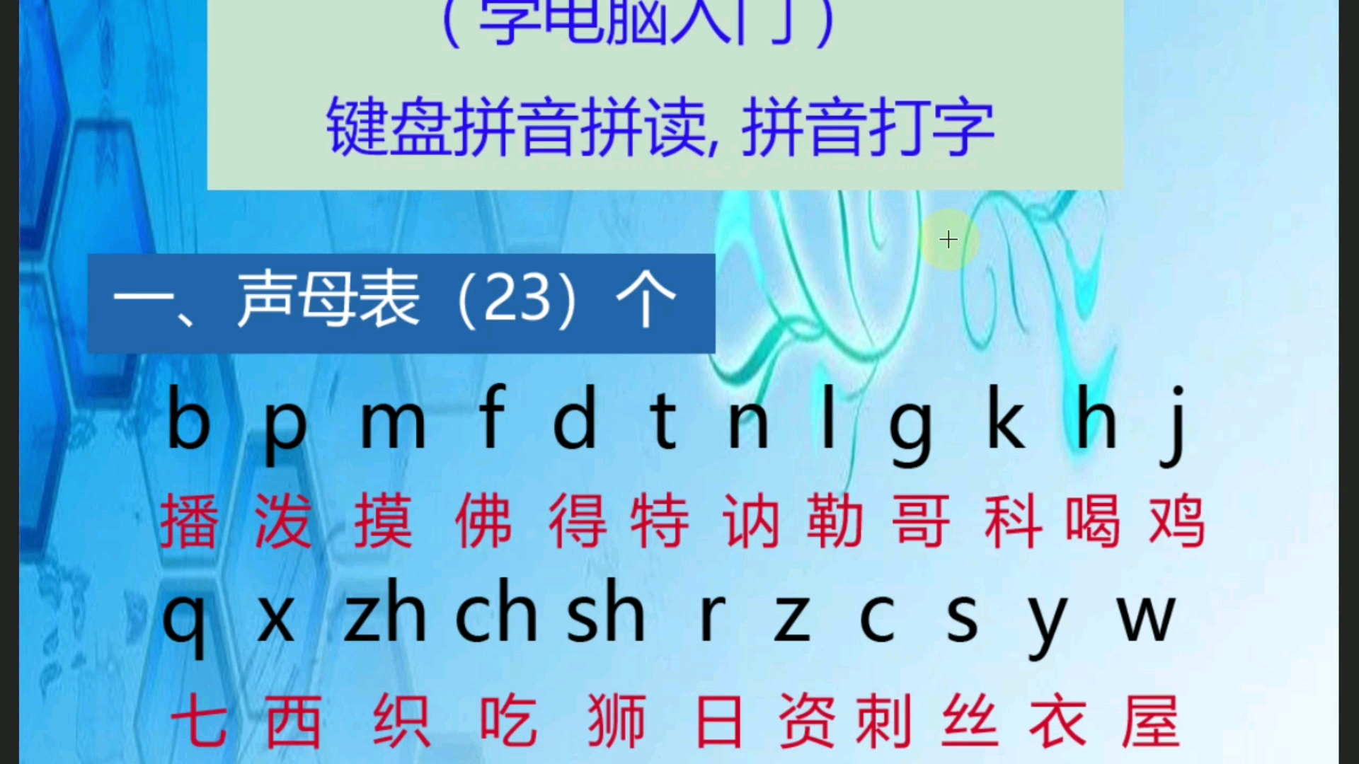 零基础教学拼音打字,快速学拼音打字方法,7天学会拼音