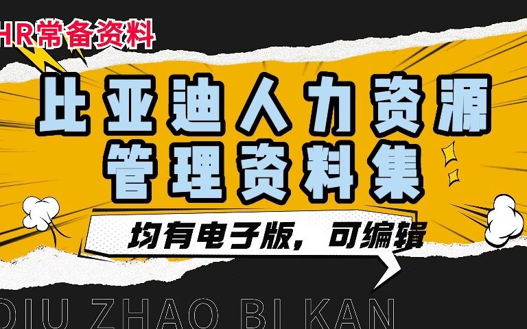 比亚迪管理制度、比亚迪客户经理薪酬模型讲解版、比亚迪汽车绩效管理哔哩哔哩bilibili