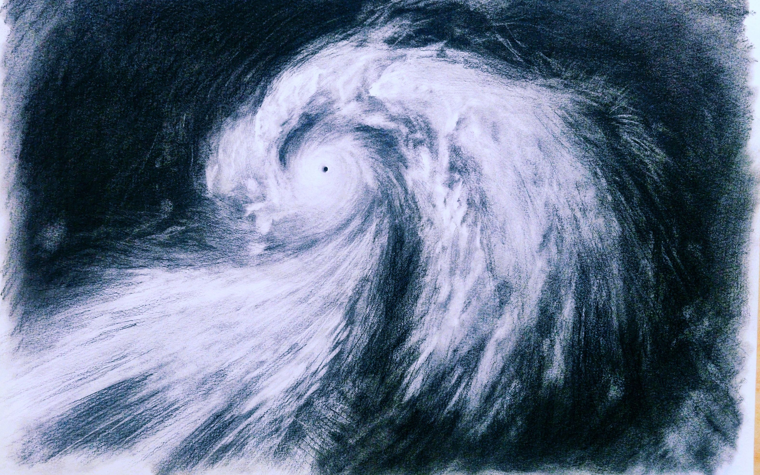 如何用素描的方法画一个台风