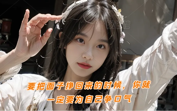 尊严受损要把面子挣回来的时候,你就下定决心一定要为自己争口气