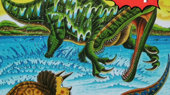 黑川光广三角龙大战似鳄龙下