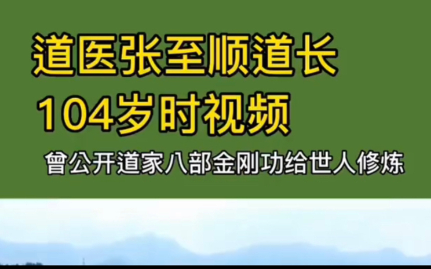 [图]道医张至顺104岁影像，拍摄于2015年，不知有人是否听说过八部金刚经，有练过的吗？