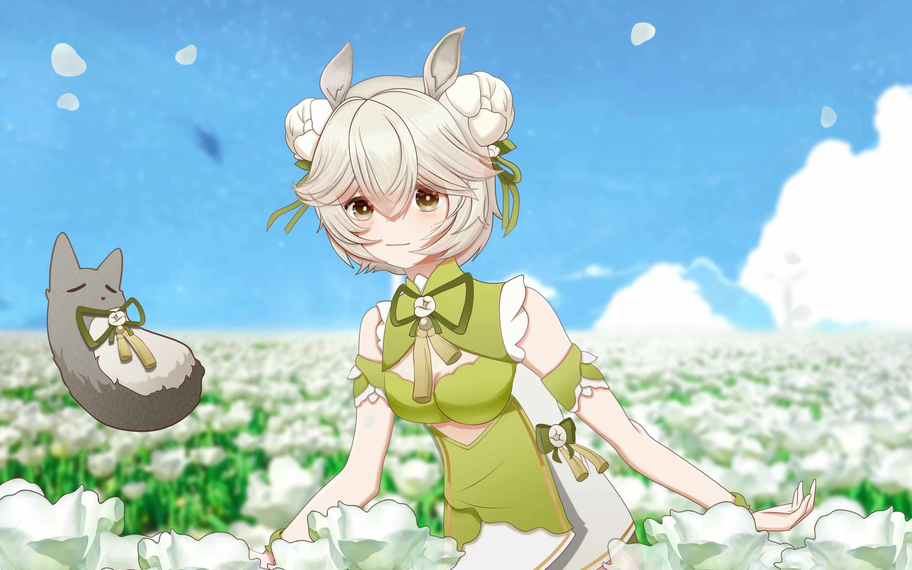 栀子花与驴 栀小朵 动态壁纸