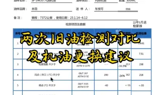 Download Video: 两次旧油检测对比及机油更换建议