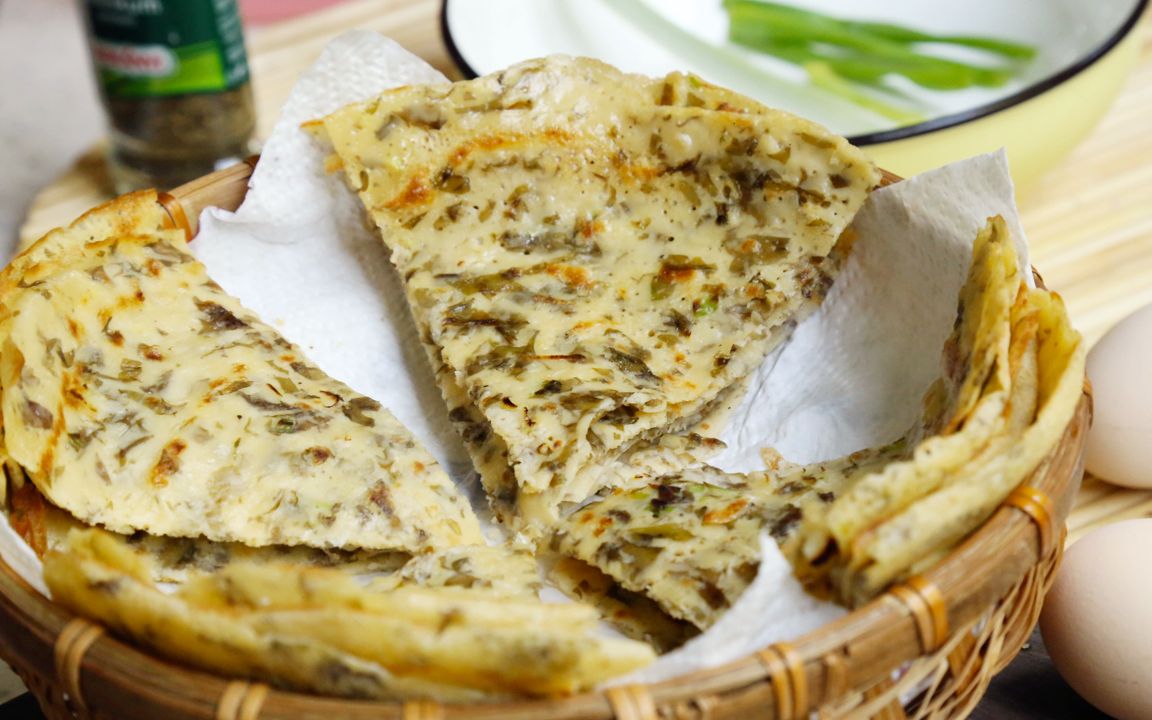 紫菜煎饼,制作简单,营养美味,非常适合给孩子们当早餐