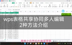 Tải video: wps表格共享协同多人编辑，2种方法介绍